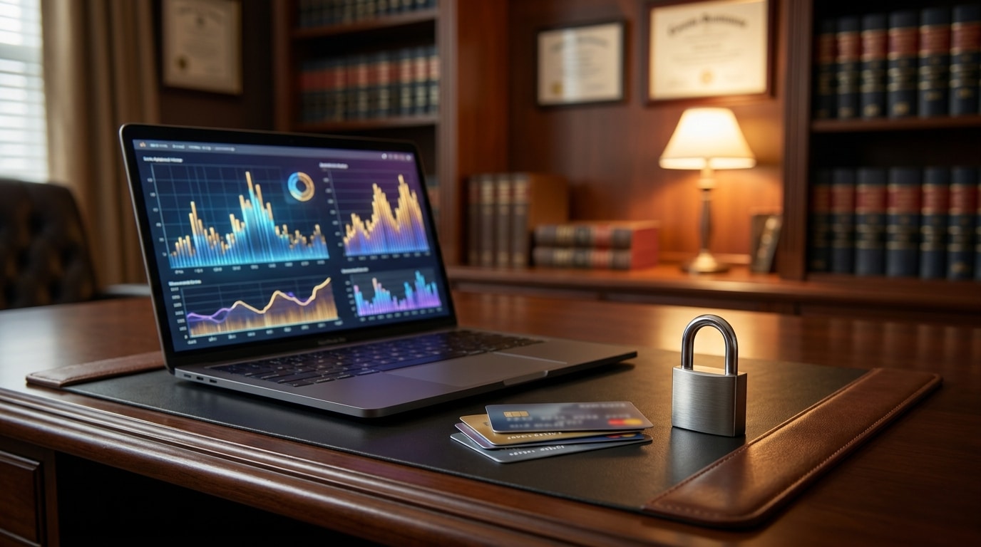 Laptop and credit cards illustrating California PC 530.5 identity theft charges